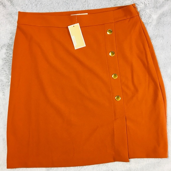 Michael Kors Burnt Orange stealth skirt NWT XL - Picture 6 of 6